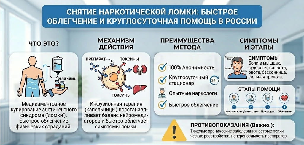 Инфографика снятие ломки